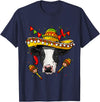Wowsome! Cinco de Mayo Cow Mexican Lover Sombrero Cow T-Shirt - Navy Blue