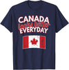 Cold North Canada Flag Apparel Co. Canada Looks Better Everyday Design Funny Canadian Flag T-Shirt - Navy Blue