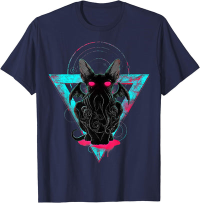 Cathulhu Funny Demon Cat T-Shirt