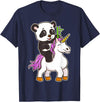 Panda Bear Unicorns Boys Girls Kids Panda Riding Unicorn Cute Magical Animals T-Shirt - Navy Blue
