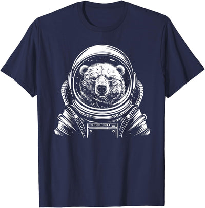 Funny Polar Bear Astronaut Astro Space Suit Mom Dad T-Shirt