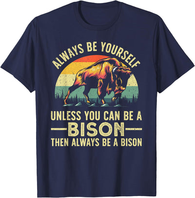 Cow Best Bison Design Women Kids Buffalo Bison Lovers T-Shirt