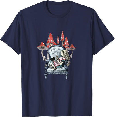 Alice in Wonderland Mushroom Forest Scene T-Shirt