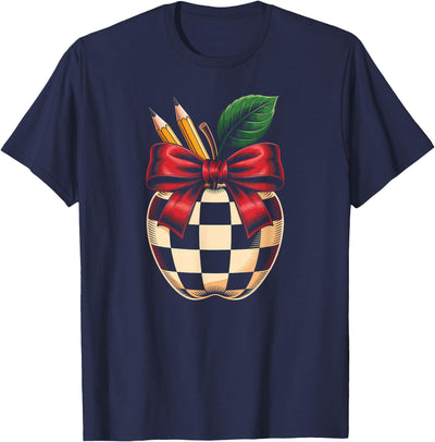 Cow Buffalo Plaid Bow T-Shirt