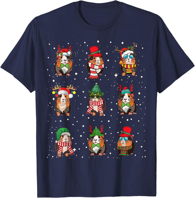 Guinea Pigs in Christmas Costumes T-Shirt