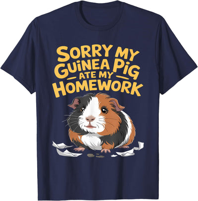 Sorry My Guinea Pig Ate My Homework Funny Pet Rodent Hamster T-Shirt