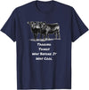 Cow Angus Tagging Things Way Before It Was Cool Black Angus T-Shirt - Navy Blue