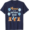 Balloons Birthday Party Matching Family Tee Birthday Bear Grandma Mimi Of The Birthday Boy T-Shirt - Navy Blue