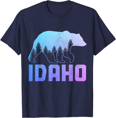 Idaho Bear Grizzly Pride Outdoor Hiking Nature Vintage T-Shirt