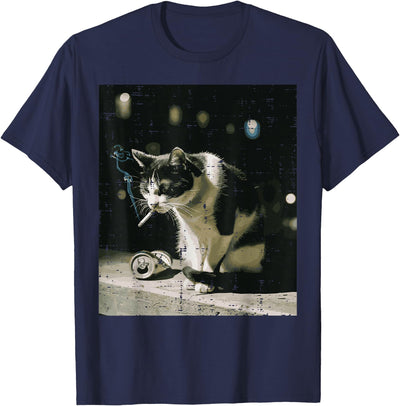 Cat Shirts For Men Women Girls Kids Gift Tough Cat Attitude Cool Meme Feline Animal Lover Men Women T-Shirt