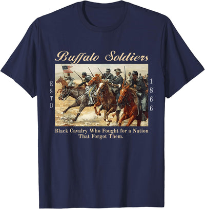 Cow Buffalo Soldiers Western Melanin Black African American T-Shirt