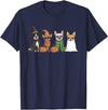 Cute Fall Chihuahua Dog Owner Halloween T-Shirt - Navy Blue