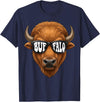 generic Buffalo with Sunglasses Wildlife Graphic for Men Women Kids T-Shirt - Navy Blue