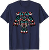 Tribal America Alaska Native American Indian Tlingit Eagle Bear Clan Spirit T-Shirt - Navy Blue