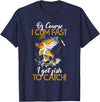 Fisherman & Fishing T-Shirts Funny Shirt "Natürlich ich komme schnell Ich habe Fische zum Fangen" [German Language] T-Shirt - Navy Blue