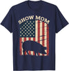Livestock Show Gifts | Pig Show Gifts Show Mom Pig Show Livestock Pig Show T-Shirt - Navy Blue