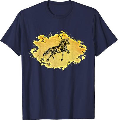 Horses + Girls Women Gift Kids Men Boys Horse Motif T-Shirt
