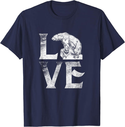 Love Polar Bears - White Bear T shirt, Tee Love Polar Bears T-shirt Cute White Bear Gift Climate Change T-Shirt