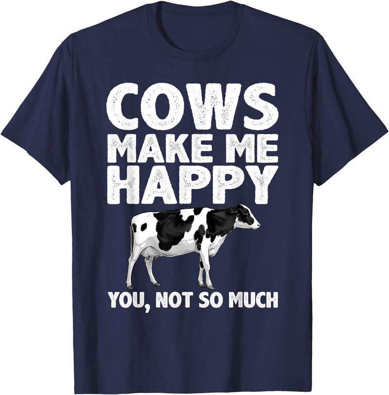 Cow Gift Cow Lover Accessories Cattle Farmer Stuff Cool Cow Art For Men Women Cow Farmer Dairy Cows Farm Animal T-Shirt -
