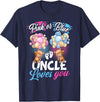 Bear Balloons Boy Or Girl Baby Gender Reveal Tee Bears Pink Or Blue Uncle Loves You Gender Reveal T-Shirt - Navy Blue