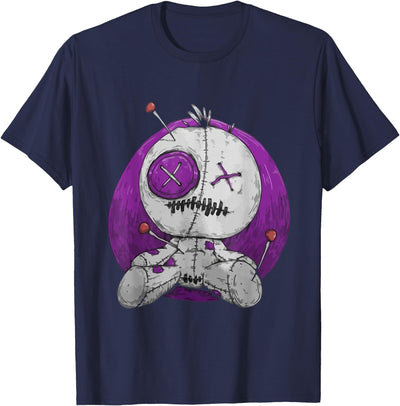 Scary Funny Graphic Voodoo Doll Teddy-Bear Halloween Gothic T-Shirt