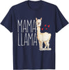 Llama Family Tees NYC Mama Llama Gift Funny Matching Family Tribe Mom Mommy Mum T-Shirt - Navy Blue