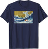 Kids Animal Wheek Cavy Mom Gift T Shirts & Hoodies Funny Retro Vintage Surfing A Great Wave Guinea Pig Lover T-Shirt - Navy Blue