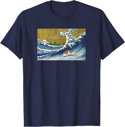 Funny Retro Vintage Surfing A Great Wave Guinea Pig Lover Hoodie