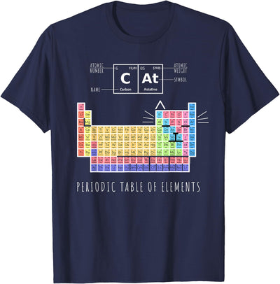 The Chemistry Cat Periodic Table Of Elements Chemistry Cat, Periodic Table of Elements T-Shirt