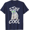 Funny Polar Bear Shirts Stay Cool - Polar Bear Cub Wildlife Zoo Animal Lover T-Shirt - Navy Blue