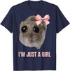 I'm Just a Girl Hamster FUNNY T-Shirt - Navy Blue