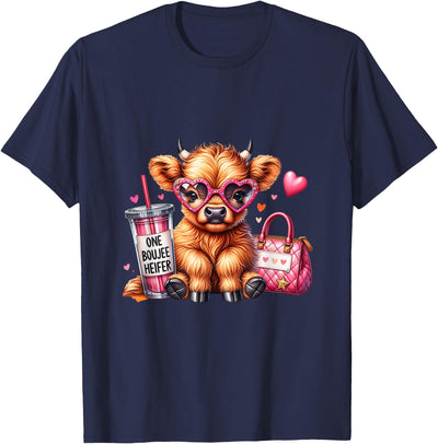 Trendy Tee's by One Boujee Heifer Highland Cow T-Shirt