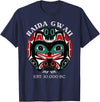 Tribal America Alaska Native American Art Tlingit & Haida Eagle Bear Spirit T-Shirt - Navy Blue