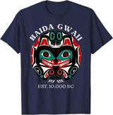 Tribal America Alaska Native American Art Tlingit & Haida Eagle Bear Spirit T-Shirt - Navy Blue