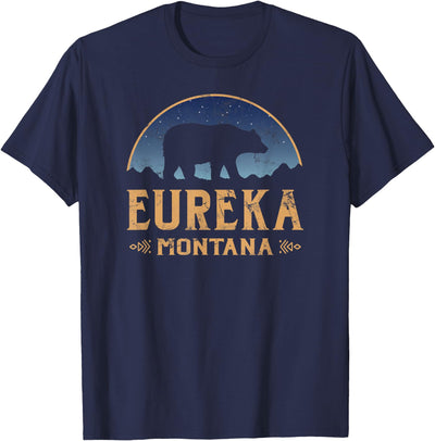 Eureka Montana MT Big Sky Country Bear & Mountains T-Shirt