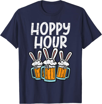 Hoppy Hour Distressed Beer Mugs T-Shirt