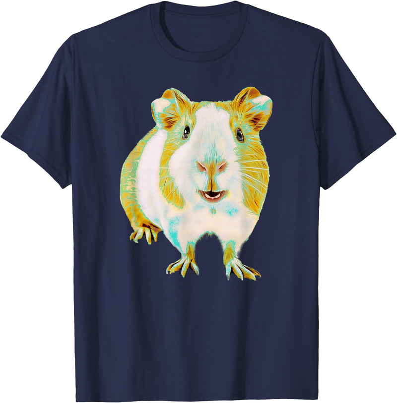 Animals at Play Guinea Pig Shirt Funny Guinea Pig for Men Women Animal Lover T-Shirt - Navy Blue