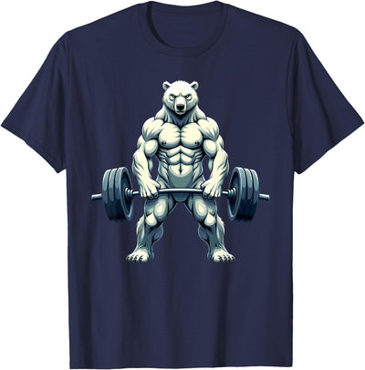 Workout Gym Polar Bear Deadlift Weightlifting T-Shirt