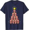 Piggy Go Cute Pig Christmas Tree Gift Shirt Farm Piggies T-Shirt - Navy Blue