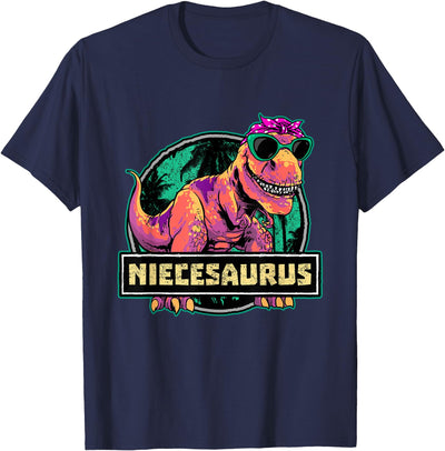 Wowsome! Niece Shirt Niecesaurus Matching Dinosaur Birthday Party T-Shirt