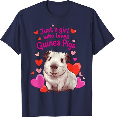 Funny Just a Girl Who Loves Guinea Pigs Cute Pet Gifts T-Shirt