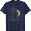 Animal Designs For Women & Men Belted Galloway Cow Graphic Artwork Design T-Shirt - Navy Blue