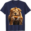 Animal Hotdog Design Lion Hotdog T-Shirt - Navy Blue