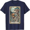 Guinea Pig Skeleton Mom Tarot Card Animal Lover Cute Guinea Pig Skeleton Mom Tarot Card Owner Pet Lover T-Shirt - Navy Blue