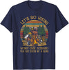 Let's Go Hiking Worst Case Scenario You Get Eaten By A Bear T-Shirt - Navy Blue