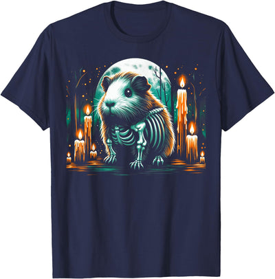 Cool Guinea Pig Skeleton Halloween Christmas Birthday T-Shirt