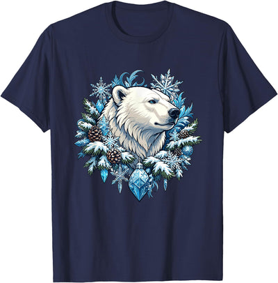 Christmas Polar Bear Snowflake Winter Wonderland T-Shirt