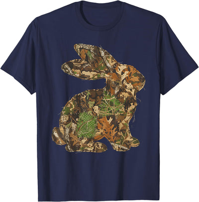 Camouflage Rabbit Silhouette T-Shirt