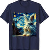 Lionhead Rabbit Starry Night T-Shirt in Navy Blue