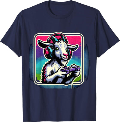 Anime Goat Gamer Headphone Video Game Goat Gaming T-Shirt
